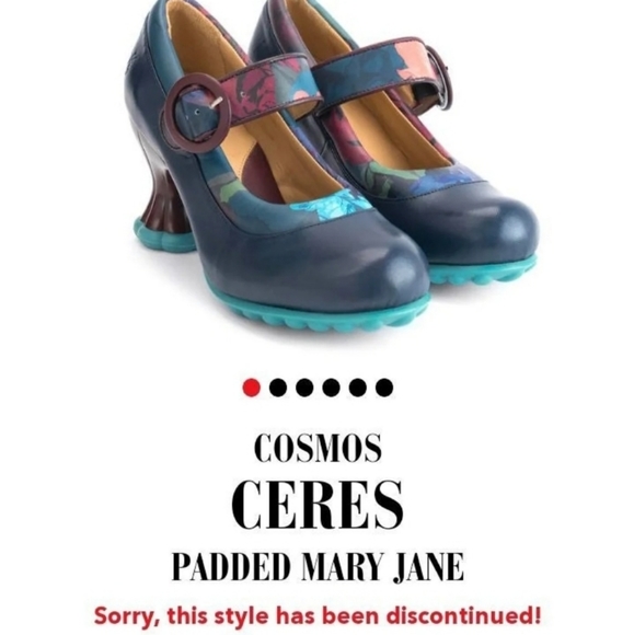 SOLD* Discontinued John Fluevog Blue Floral Ceres Heels, 7.5 with original box - Picture 14 of 16